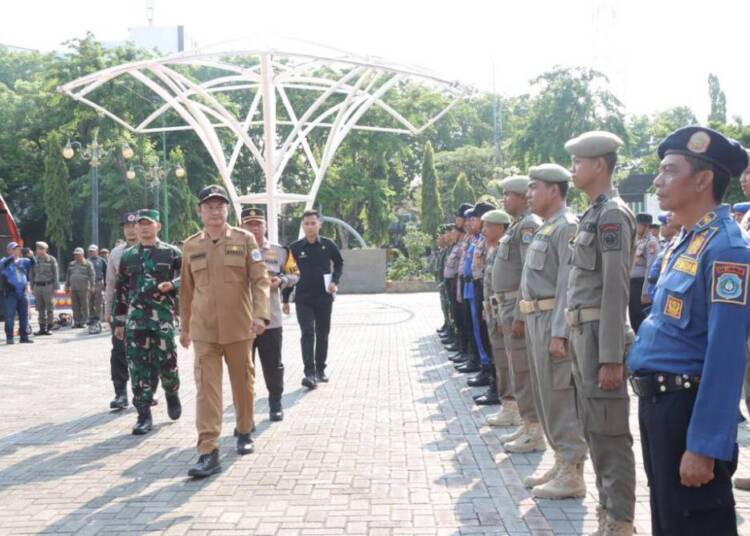 Apel Kesiapsiagaan Antisipasi Bencana Hidrometeorologi di Lamongan.