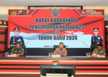 Persiapan PAM Nataru 2024, Polres Tuban Berkordinasi dengan Instansi Terkait.