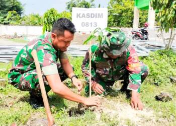 Peringati Hari Juang TNI AD 2023, Kodim Bojonegoro Tanam Ribuan Pohon Penghijauan.