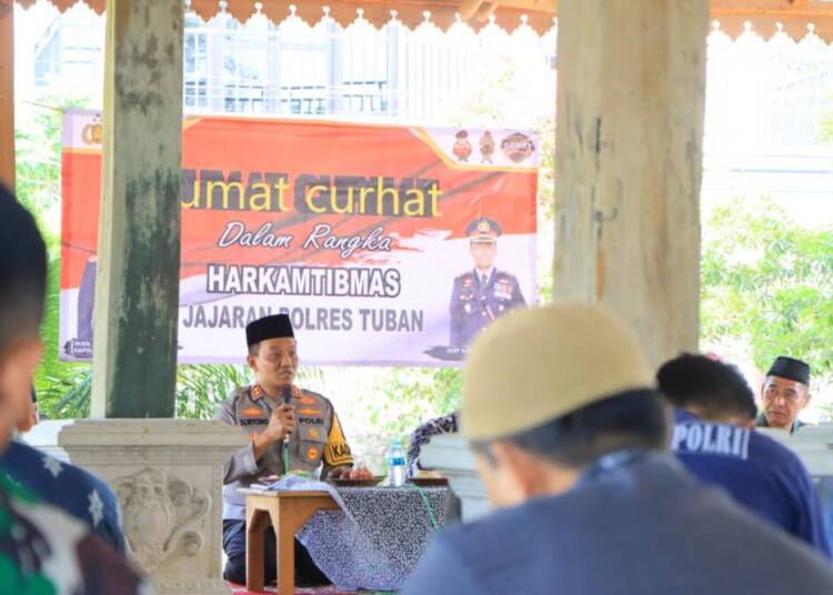 Jumat Curhat, Kapolres Tuban Imbau Masyarakat Jaga Kerukunan Meski Beda Pilihan.