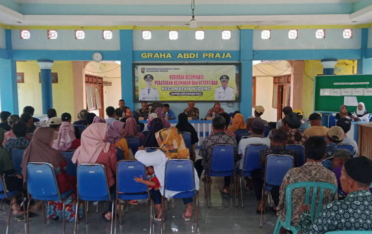 Diseminasi di Bunut, Kapolsek dan Camat Widang Sampaikan Pesan Penting Ini.