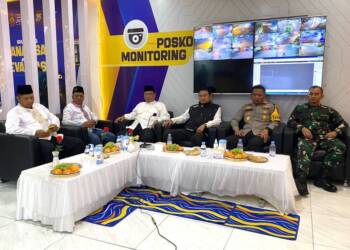 Dandim 0812 Bersama Forkopimda Lamongan Pantau Pos Pengamanan Nataru.