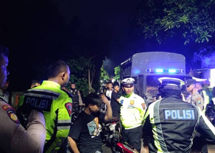Petugas Gabungan Polres Bojonegoro Amankan Balap Liar dan Motor Berknalpot Brong