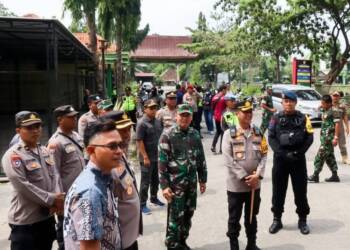 Sinergitas TNI-Polri di Bojonegoro, Wujudkan Pemilu Damai.