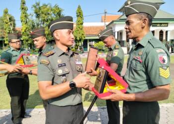 Dandim 0812/Lamongan Pimpin Acara Purna Tugas Anggota