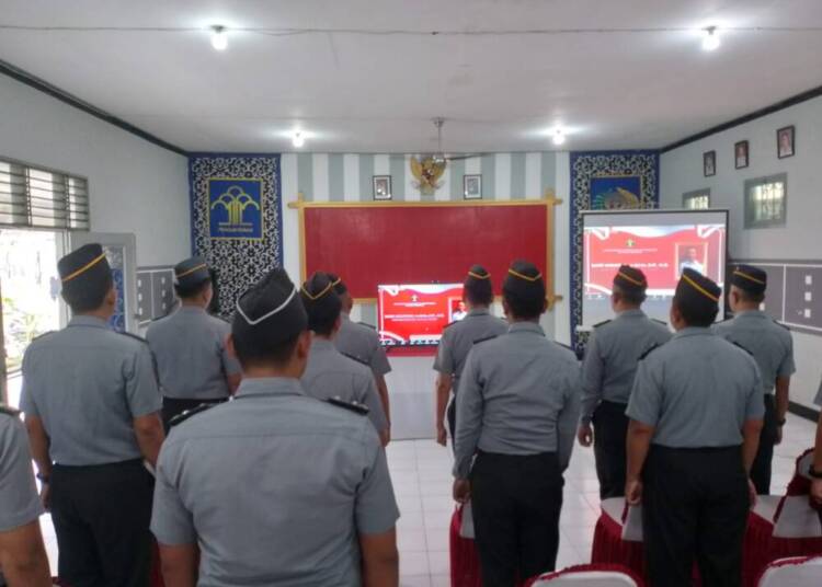 Pimpinan Tinggi Pratama Kemenkumham RI Dilantik, Lapas Lamongan Ikuti Upacara Secara Daring