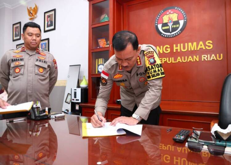 Bidhumas Polda Kepri Tandatangani Kerjasama dengan Pihak Ketiga
