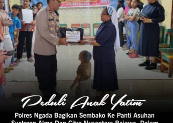 Polres Ngada Berbagi Sembako ke Anak Panti Asuhan dan Disabilitas