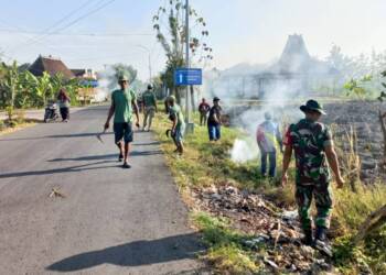 Babinsa Kodim Bojonegoro dan Masyarakat Karya Bakti, Peringati Hari Lingkungan Hidup se-Dunia 2024