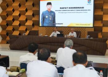 Perdana! Pjs Bupati Tuban Pimpin Rakor Bersama Sekda dan Pimpinan OPD