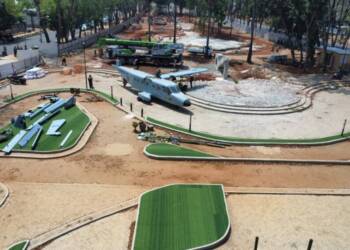 Lengkapi Hutan Kota Abipraya Tuban, Pesawat Pengintai TNI AL Gugah Nasionalisme Warga Tuban