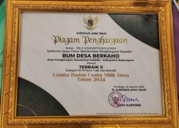 BUMDesa Berkaho Bojonegoro Terbaik II se-Jatim