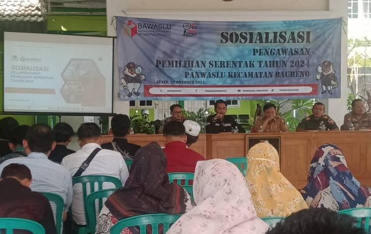 Panwascam Baureno Sosialisasi Pengawasan Pilkada 2024