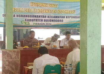 Hadiri Konferensi Kades, Kapolsek Kepohbaru Ajak Warga Waspada dan Jaga Kamtibmas
