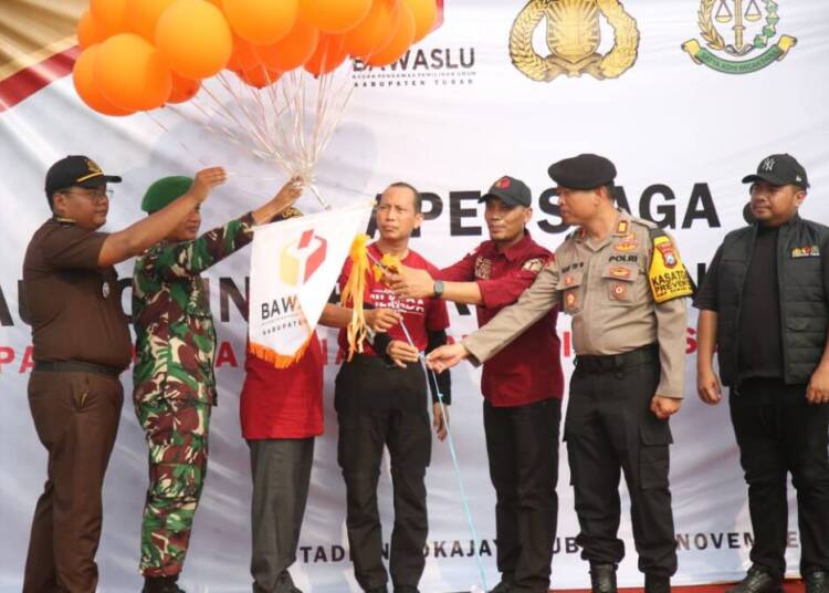 Bawaslu Tuban Apel Siaga Masa Tenang dan Luncurkan Patroli Gakkumdu