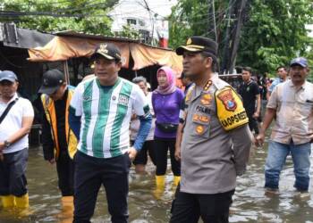 Kapolresta Sidoarjo Ikuti Apel Siaga Banjir dan Pengecekan Wilayah Terdampak