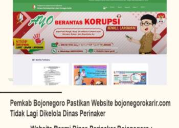 Pemkab Bojonegoro Pastikan Website bojonegorokarir.com Tidak Lagi Dikelola Dinas Perinaker
