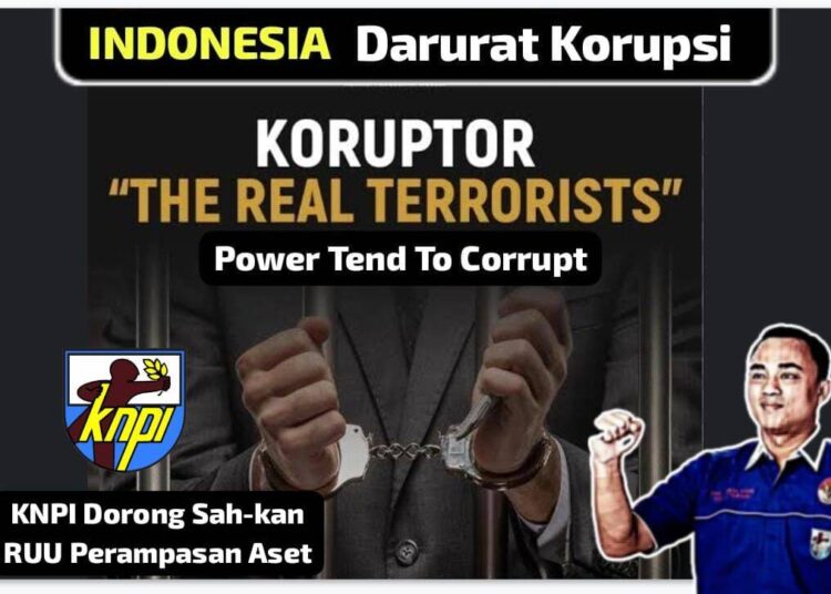 Indonesia Darurat Korupsi, KNPI Forong Teruskan dan Sahkan RUU Perampasan Aset