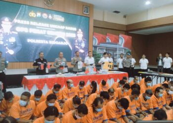 Polresta Sidoarjo Tangkap 197 Tersangka dalam Operasi Pekat Semeru 2025