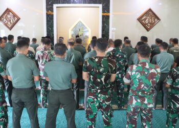 Kodim Bojonegoro Sholat Gaib untuk 3 Personel Polda Lampung yang Gugur dalam Tugas