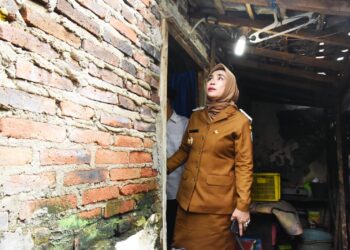 Wakil Bupati Hj. Mimik Idayana Sidak RTLH di Desa Lemahputro