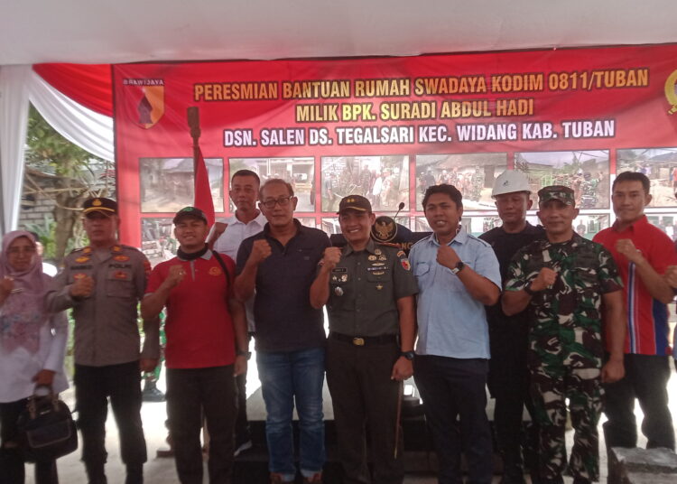 Dandim Tuban Resmikan Bantuan Rumah Swadaya di Tegalsari