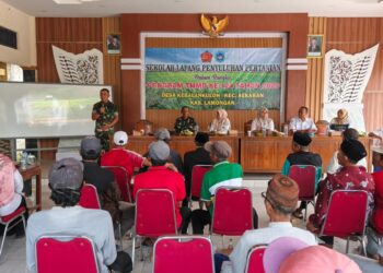 Satgas TMMD Gandeng DKPP Gelar Sekolah Lapang Penyuluhan Pertanian di Kebalankulon