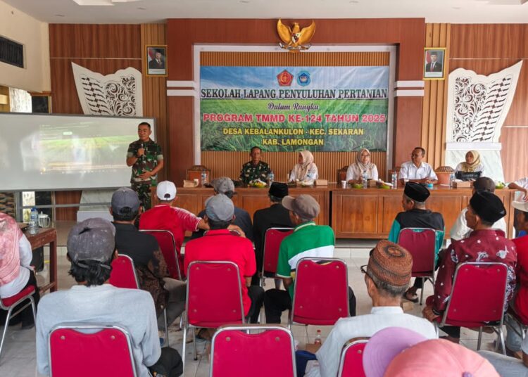 Satgas TMMD Gandeng DKPP Gelar Sekolah Lapang Penyuluhan Pertanian di Kebalankulon