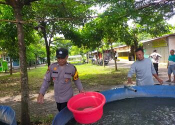 Polsek Taman Dampingi Warga Penggerak Ketahanan Pangan Polresta Sidoarjo