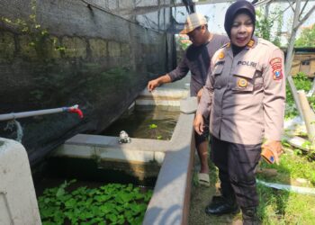 Perkuat Ketahanan Pangan, Polsek Gedangan Ajak Warga Optimalkan Budidaya Lele
