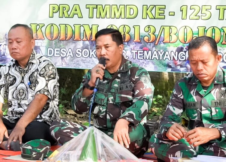 Pra-TMMD ke-125 Bojonegoro di Soko Temayang Ditandai Tasyakuran