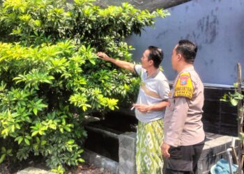 Bhabinkamtibmas Sentul Patroli Ketahanan Pangan Ajak Warga Kelola Pekarangan Bergizi