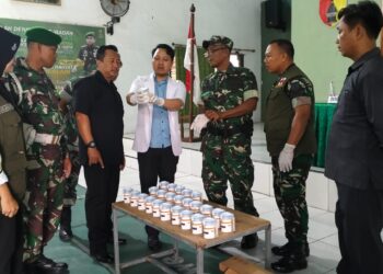 Darurat Narkoba, Personil Kodim Lamongan di Tes Urine Mendadak