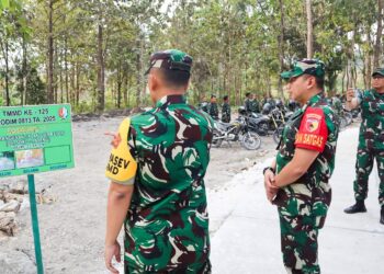 Tim Wasev Mabes TNI-AD Tinjau Sasaran TMMD 125 Bojonegoro