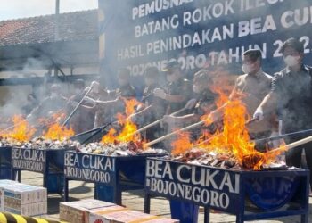 Bea Cukai Bojonegoro Musnahkan 8,51 Juta Batang Rokok Ilegal