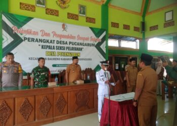 Pelantikan Perades, Kades Pucangarum: Perangkat Harus Siap Melayani