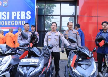 Polres Bojonegoro Tangkap Lima Tersangka Sindikat Curanmor