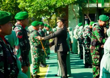 73 Prajurit Kodim Bojonegoro Naik Pangkat