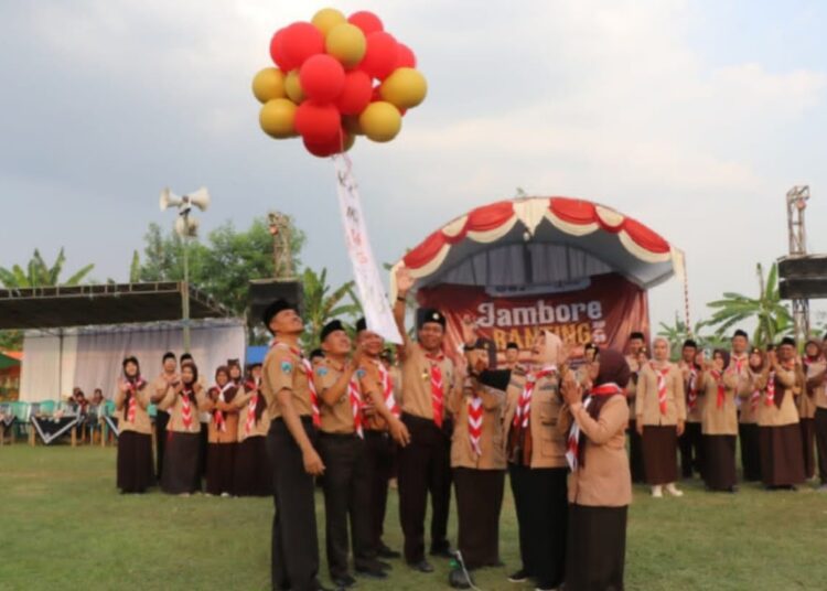Wabup Nurul Buka Jambore Ranting dan Lantik Pengurus Kwarran Pramuka Kapas