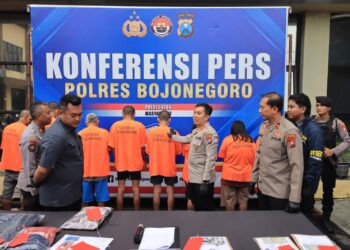 Polisi Bojonegoro Amankan Empat Tersangka Curanmor