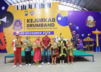 Ini Pemenang Kejurkab Drumband 2025 di Bojonegoro