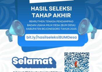 Pemkab Bojonegoro Umumkan Hasil Seleksi Calon Tenaga Pendamping BUMDesa 2025