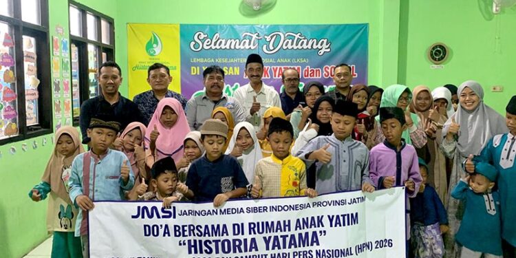 JMSI Jatim Doa Bersama di Rumah Yatim, Jelang HPN 2026