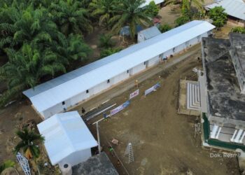 BUMN Bangun Rumah Sementara di Aceh Timur, Progres Capai 97 Persen
