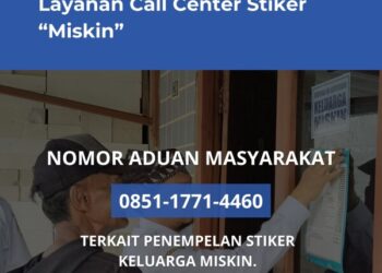 Dinsos Bojonegoro Buka Layanan Call Center Stiker “Miskin”