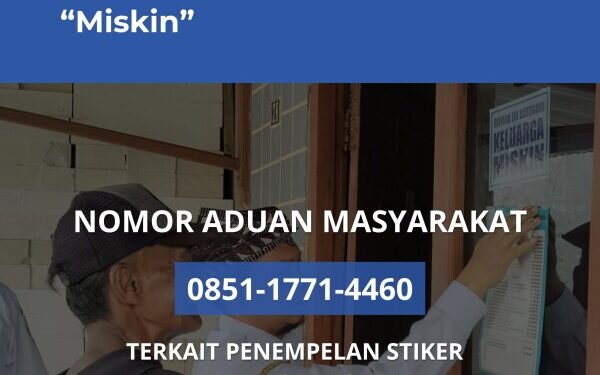 Dinsos Bojonegoro Buka Layanan Call Center Stiker “Miskin”