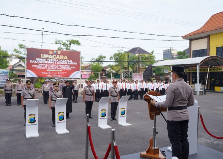 Kapolres Bojonegoro Pimpin Sertijab Sejumlah Pejabat Utama