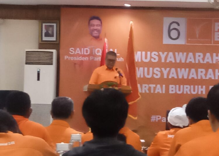 Musda, Sekjen Partai Buruh Dorang Kepastian Kerja dan Upah Layak