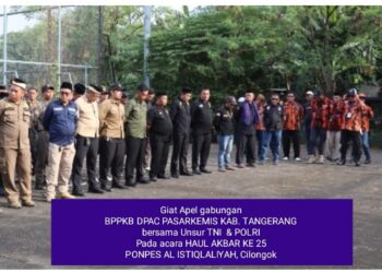 BPPKB DPAC Pasar Kemis Amankan Haul Akbar di Ponpes Al-Istiqlaliyyah Cilongok