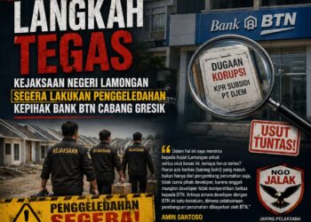 NGO JALAK Desak Kejari Lamongan Geledah Bank BTN Cabang Gresik